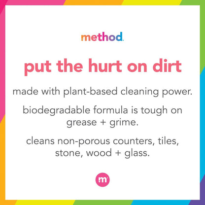 Method All-Purpose Cleaner Spray, French Lavender, Plant-Based and Biodegradable Formula Perfect for Most Counters, Tiles and More, 28 Fl Oz, (Pack of 1