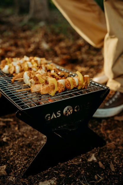 GasOne 15” Portable Charcoal Grill – Foldable BBQ Grill – Camping Grills for Backyard, Bonfire, Patio – Heavy-Duty Portable Fire Pit – Camp Cooking Gear