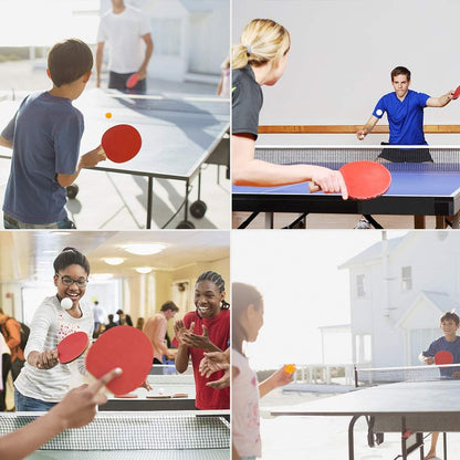 FBSPORT Ping Pong Paddle Set, Portable Table Tennis Set with Retractable Net,Rackets,Balls and Carry Bag for Indoor/Outdoor Games