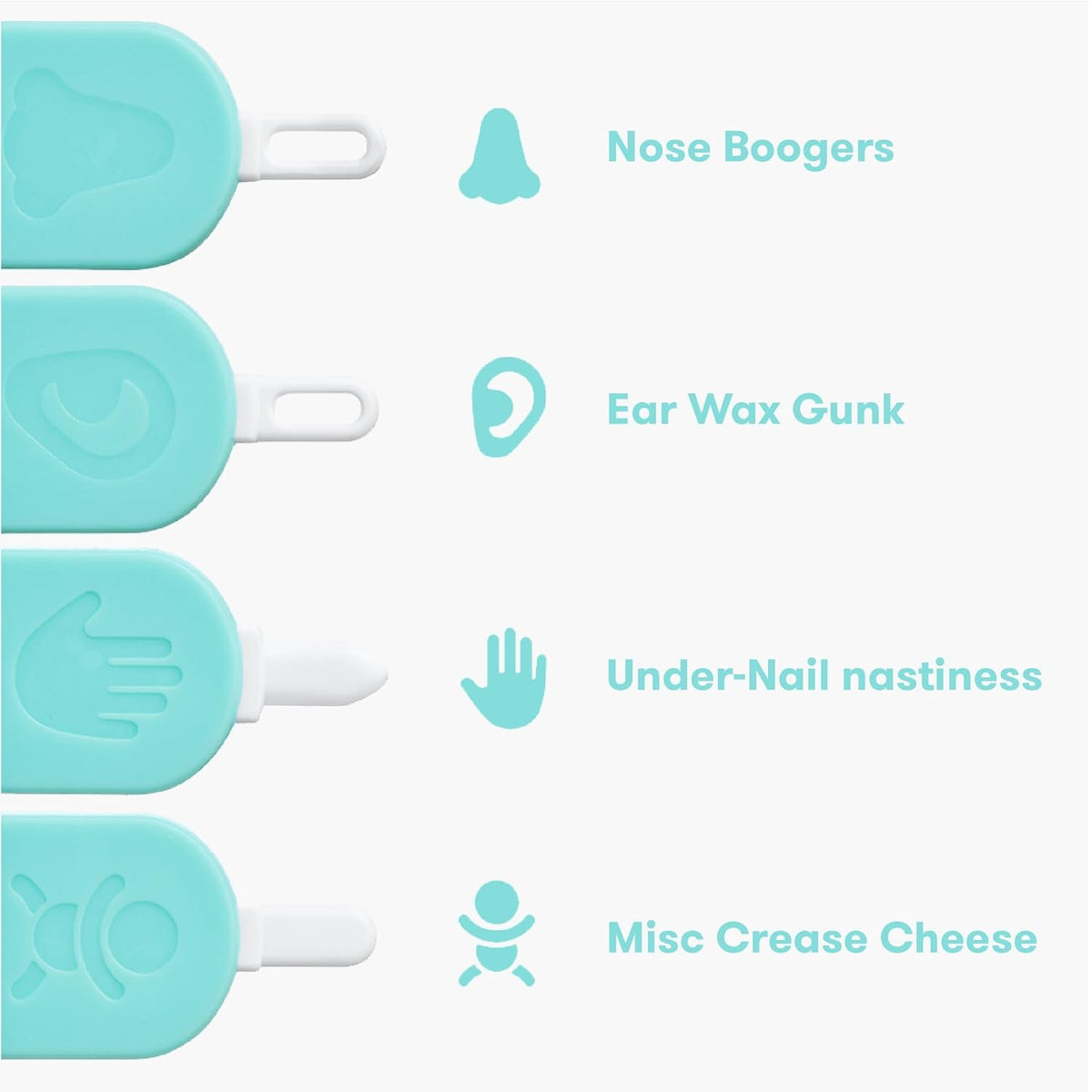Frida Baby 3-in-1 Nose, Nail + Ear Picker by Frida Baby the Makers of NoseFrida the SnotSucker, Safely Clean Baby's Boogers, Ear Wax & More