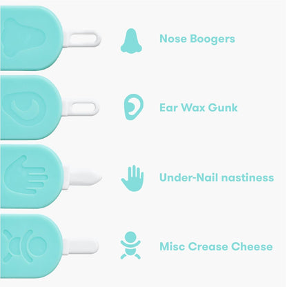 Frida Baby 3-in-1 Nose, Nail + Ear Picker by Frida Baby the Makers of NoseFrida the SnotSucker, Safely Clean Baby's Boogers, Ear Wax & More