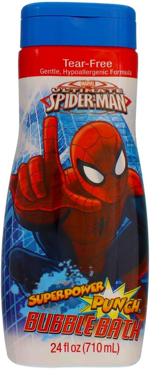 Amazing Spider-Man Bath Time Kids’ Bubble Bath Soap, 24 Fl Ounces, Watermelon Scent