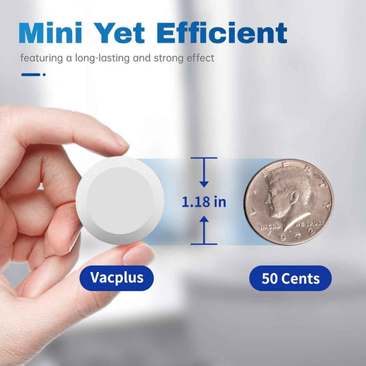 Vacplus Toilet Bowl Cleaner Tablets 12 PACK, Automatic Toilet Bowl Cleaners with Bleach for Deodorizing and Descaling, Bathroom Cleaner Against Tough Stains