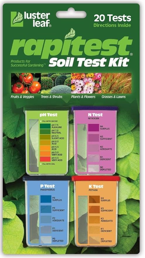 Rapitest Soil Test Kit for Gardens, Vegetables, Flowers and Lawns. USA designed and assembled soil tester completely, quickly and accurately measures/analyzes soil pH acidity and garden nutrients. - Cart Shape
