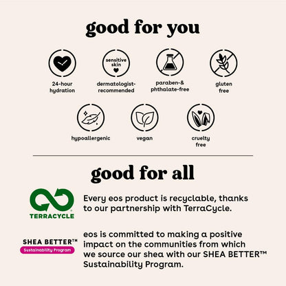 eos Shea Better Hand Cream - Coconut Hand Lotion and Skin Care | Instant Hydration + Lasting Protection | 2.5 oz