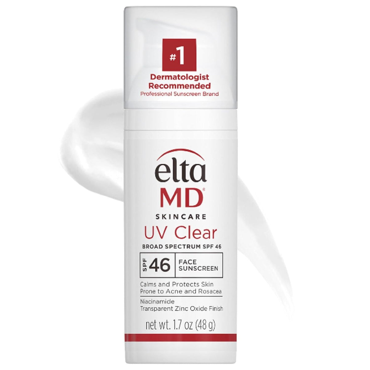 EltaMD UV Clear Face Sunscreen SPF 46, Oil-Free Sunscreen with Zinc Oxide, Dermatologist Recommended