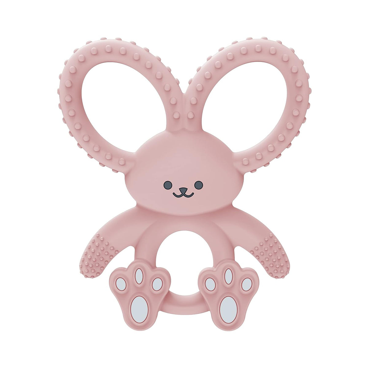 Dr. Brown's soft 100% silicone, BPA free, teething toy for 3m+ babies, pink bunny design