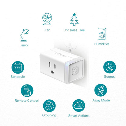 Kasa Smart Plug HS103P2, Smart Home Wi-Fi Outlet Works with Alexa, Echo, Google Home & IFTTT, No Hub Required, Remote Control,15 Amp,UL Certified, (Pack of 2) White