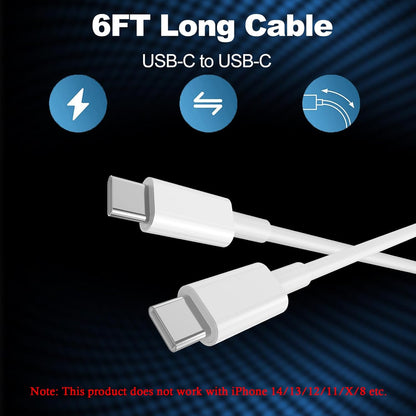 iPhone 17 16 15 Charger Fast Charging,2Pack 20W Apple iPad USB C Wall Chrager Block with 6FT USB C to C Cable for iPhone 17/Pro/Pro Max/17 Air/ 16/16 Pro/16 Pro Max/15/Plus/Pro/Pro Max