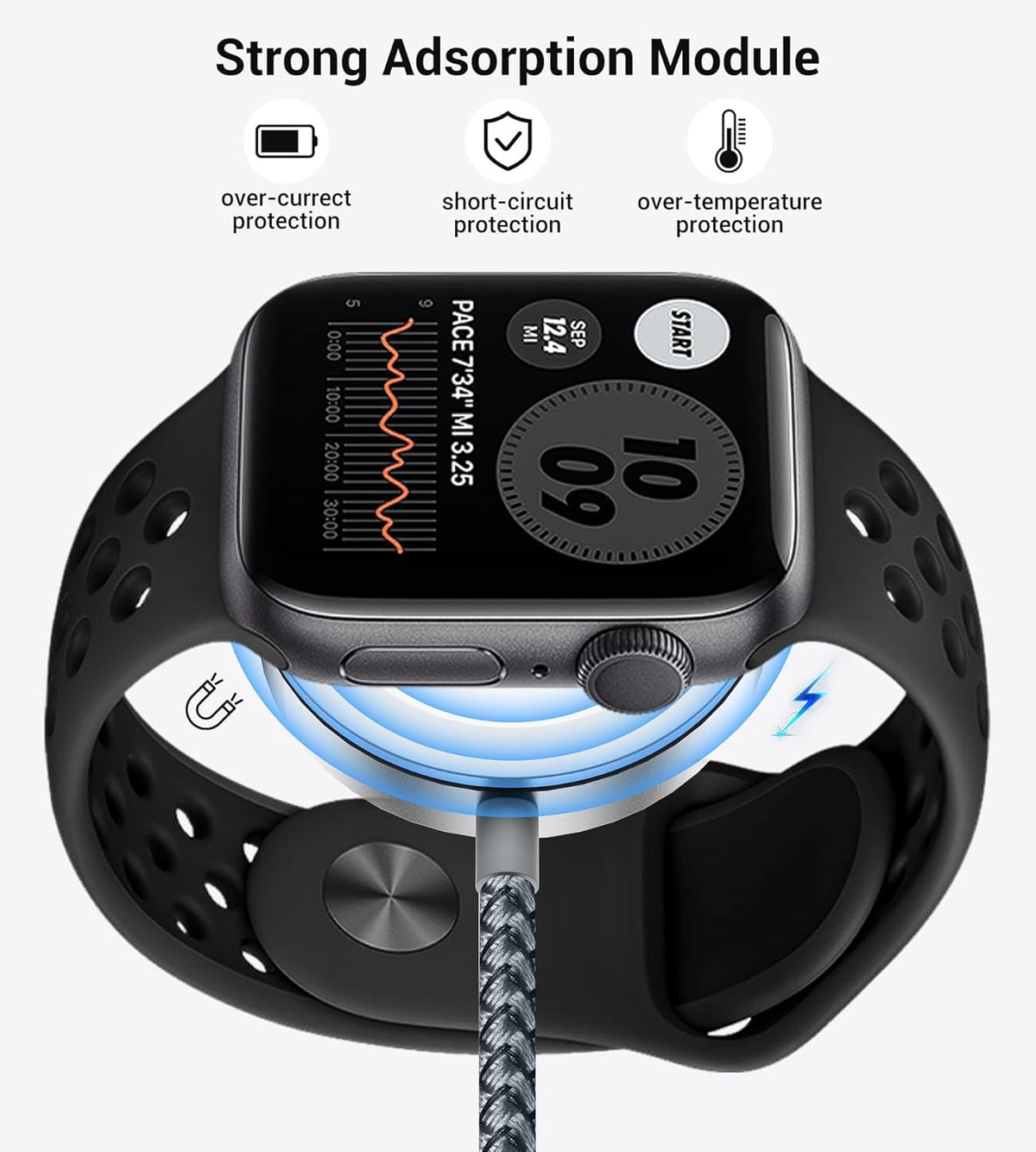 Temdan for Travel Essentials,3 in 2 USB C Cable for Apple Watch Charger/iPhone 17 Charger/Lightning,Multi Charging Cable Cord,Vacation Camping Essentials,Portable Designed for iWatch &iPhone 16-12-4FT