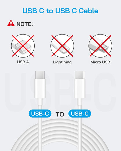 CXX iPhone 17/16/15 Fast Charger [3-Pack] 20W USB C Wall Charger with 6FT C-to-C Cable Compatible with iPhone 17/16/15 Series, USB-C iPad Pro/Air/Mini & More