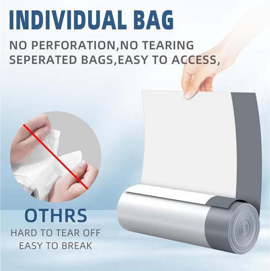 120 Counts 1.6 Gallon Mini Drawstring Trash Bags, Small Garbage Bags by KSSKSS, Code a fit 4.5-8 Liter, 1.2-2 Gal, White Trash Bin Liners for Home Office Kitchen Bathroom Bedroom