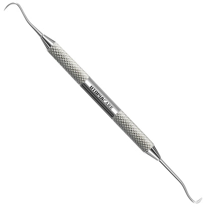 Utopia Care Professional Dental Tartar Scraper Tool, Dental Pick, Double Ended Tartar Remover for Teeth, Plaque Remover, Tooth Scraper, (1, Silver, 6.5 Inch)