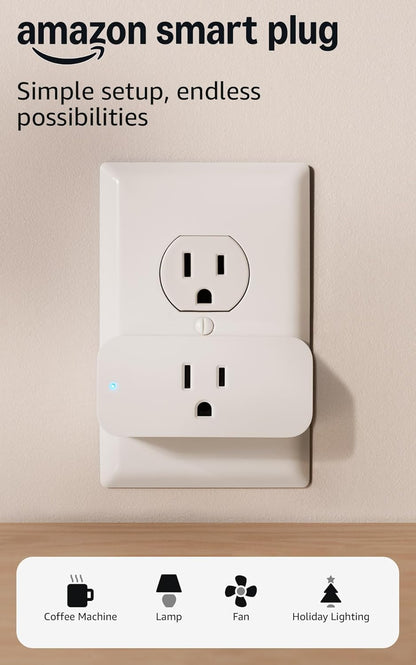 Amazon Smart Plug, Works with Alexa, Simple Setup, Endless Possibilities