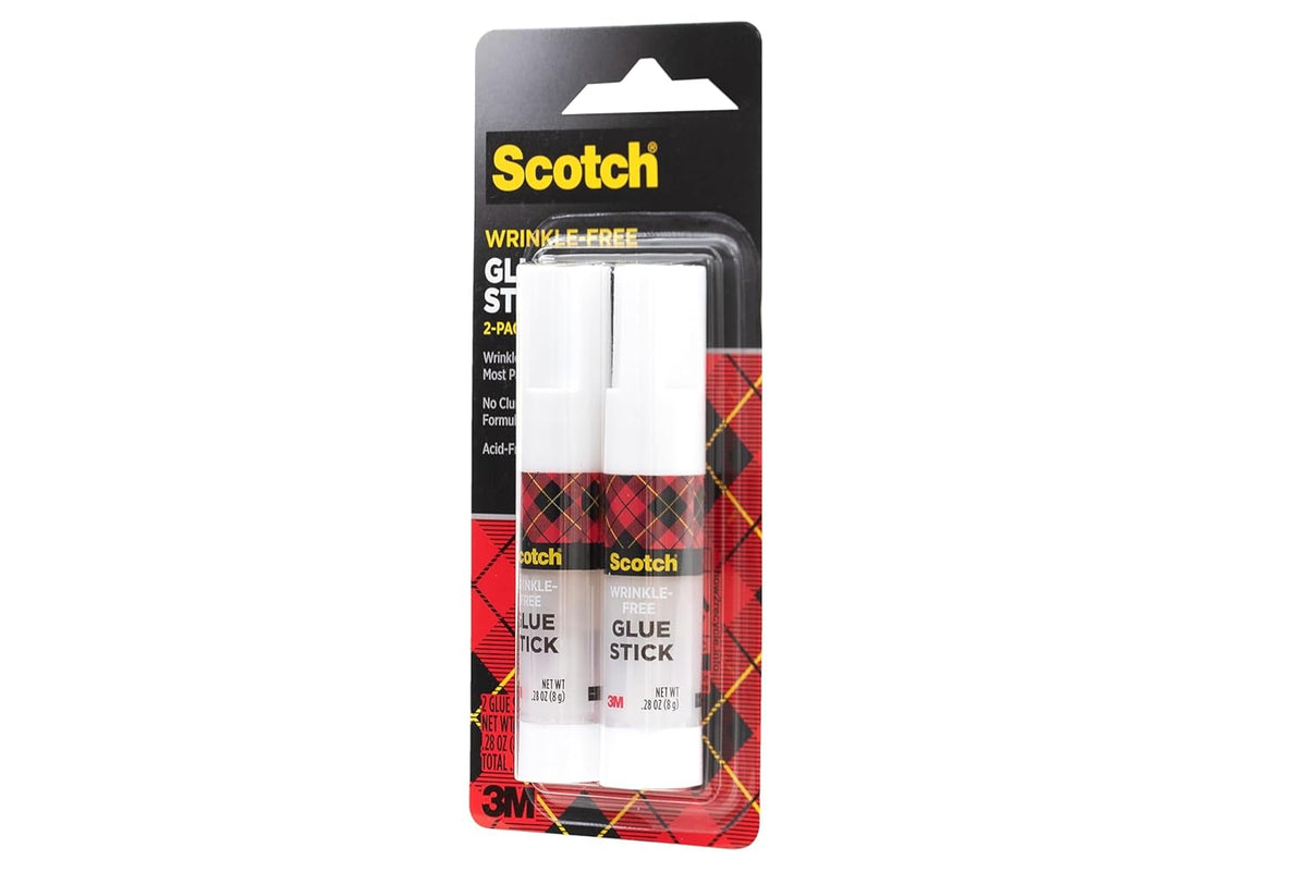 Scotch Wrinkle-Free Glue Sticks, 2 Pack, .27 oz Each