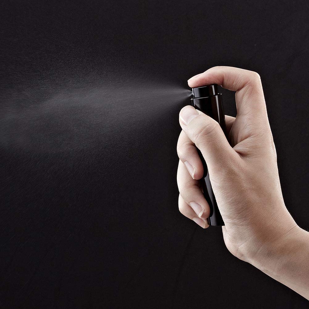 LISAPACK 8ML Travel Perfume Atomizer Bottle (3PCS, Black)