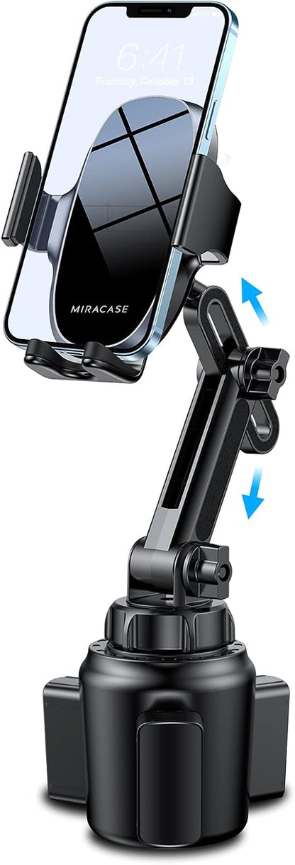 Miracase Upgraded Version Cup Phone Holder for Car, Universal Adjustable Long Neck Car Phone Mount Cradle Friendly Compatible with iPhone Samsung Google and All 4.0-7.0 inches Smartphones