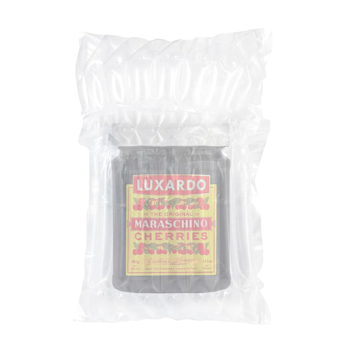 Luxardo Gourmet Cocktail Maraschino Cherries | for Old Fashioned, Manhattan and Desserts | Packed in Special Protective Bubble, 400G Jar
