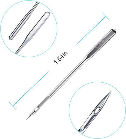 Sewing Machine Needles, 50 PCS Universal Sewing Machine Needle, Compatible with Singer, Brother, Janome, Varmax, Sizes HAX1 65/9, 75/11, 90/14, 100/16, 110/18 (50 PCS)