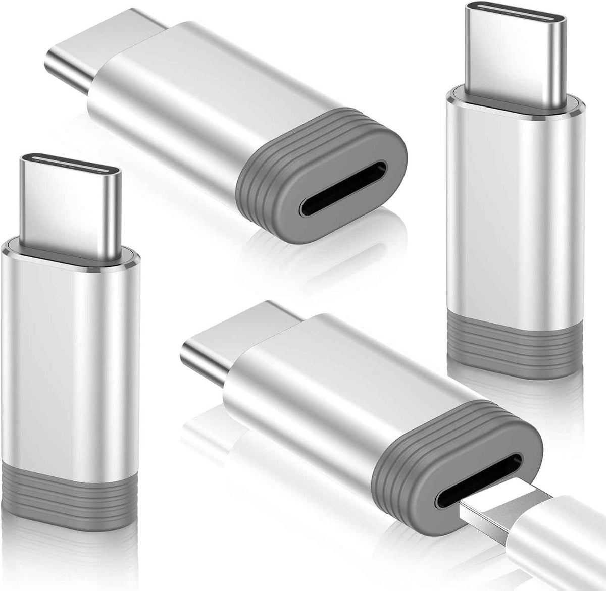 Temdan 4 Pack Lightning to USB C Adapter for iPhone 15/16/17 Pro/17 Pro Max,for iPhone 17/16 Charger,17/16 Accessories,Fast Charging & Data Transfer,USB C Charger Connector Cable,Not for Audio/OTG