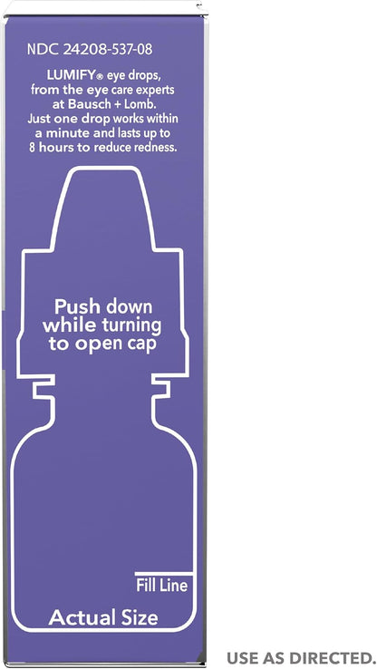 Lumify eye drops for red eyes relief 0.08 fl oz 2.5ml fda approved