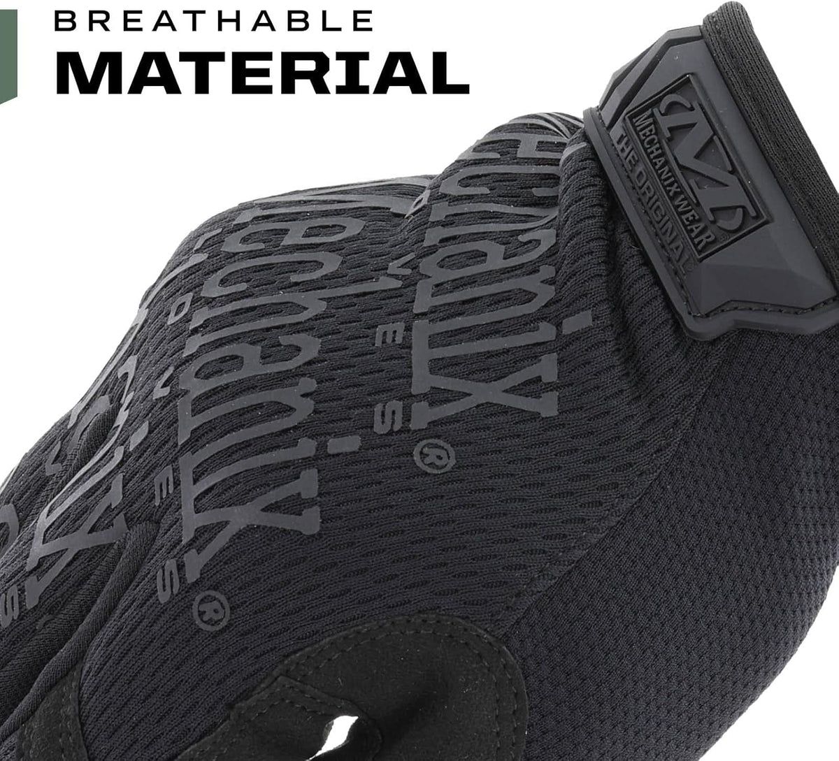 Mechanix Wear Original Tactical Glove - High Performance Anti-Slip Grip Safety Gloves - Impact Resistant & Touchscreen Capable - Medium - Covert Black