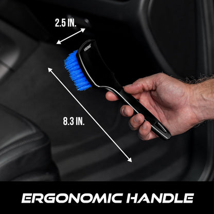 Viking carpet cleaning and scrub brush for floor mats car interior home cleaning black and blue 8.3 x 2.5 inch