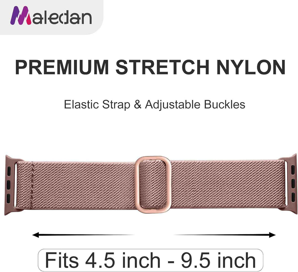 Maledan 10 Pack Stretchy Solo Loop Compatible with Apple Watch Band 40mm 38mm 41mm 42mm 44mm 45mm 46mm 49mm Women Men,Soft Nylon Elastic Braided Strap for iWatch Series 11 10 9 8 7 6 5 4 3 2 1 SE Ultra