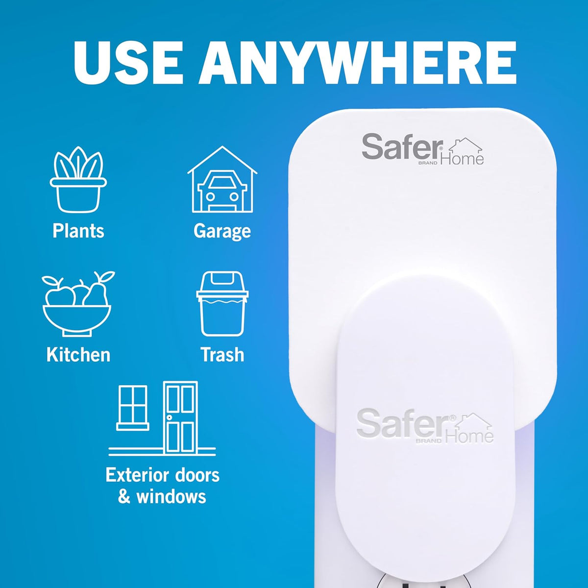 Safer Home Indoor Plug-in Fly Trap - SH502-2SR - Effective Fruit Fly Traps for Indoors, Gnat Traps for House Indoor, 800 Total Sq Ft Protection - 2 Devices + 2 Glue Cards