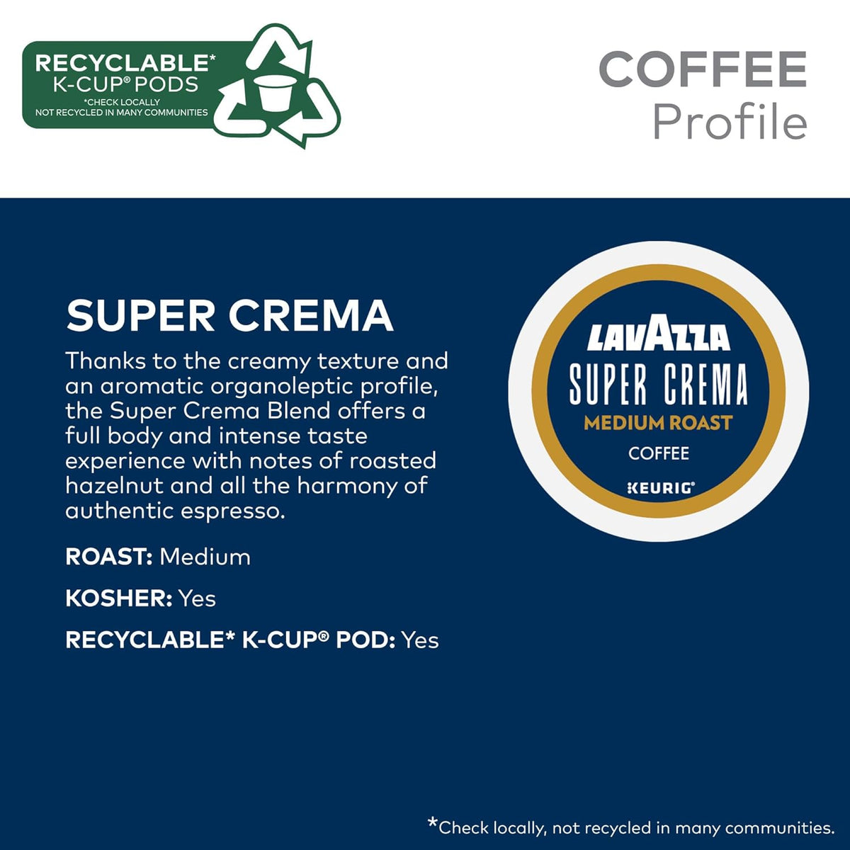 lavazza favorites collection variety pack, keurig k-cup pods, light and medium roast coffees, 64-count box