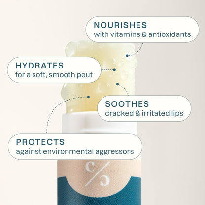 Cliganic Organic Lip Balm Set (6 Flavors) - 100% Natural Hydrating, Moisturizing for Dry Cracked Lips, Stocking Stuffer Gift for Men & Women
