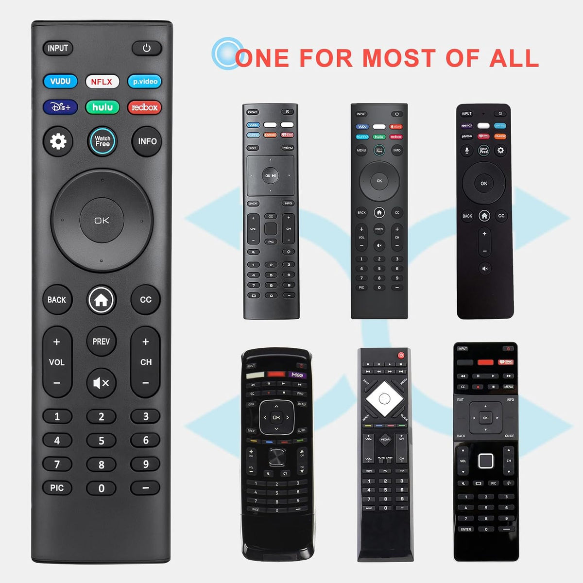 Universal Remote Control XRT140 for VIZIO Smart TV Remote Replacement XRT136 XRT260 XRT270 Smartcast D, E, M, P, V, PX Series Smart TVs