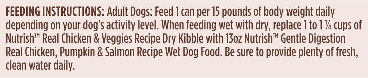 rachael ray nutrish gentle digestion premium paté wet dog food real chicken pumpkin & salmon recipe 12 count
