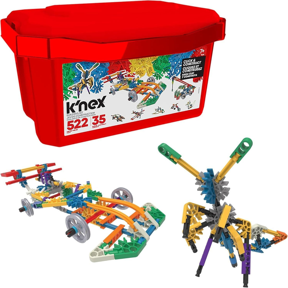 K'NEX - Click & Construct Value Building Set - 522 Pieces, STEM Building, Creative Play Set‚ Ages 7+