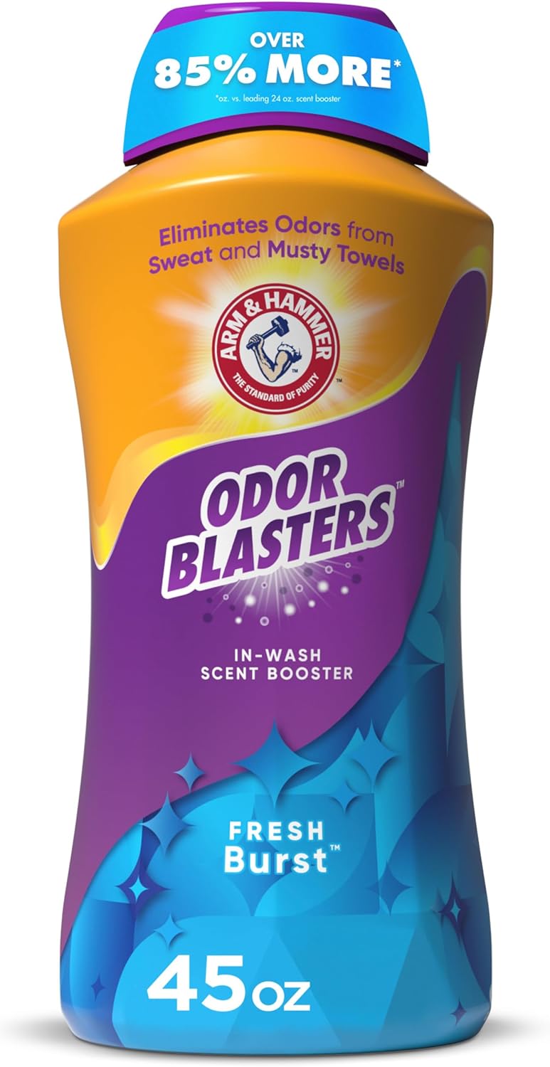 ARM & HAMMER Odor Blasters In-Wash Scent Booster, Laundry Scent Booster Fresh Burst Scent, 45 Oz