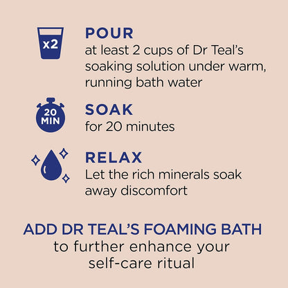 Dr Teal's Epsom Salt Magnesium Soak, Soften & Moisturize with Shea Butter & Almond Oil, 3 lbs