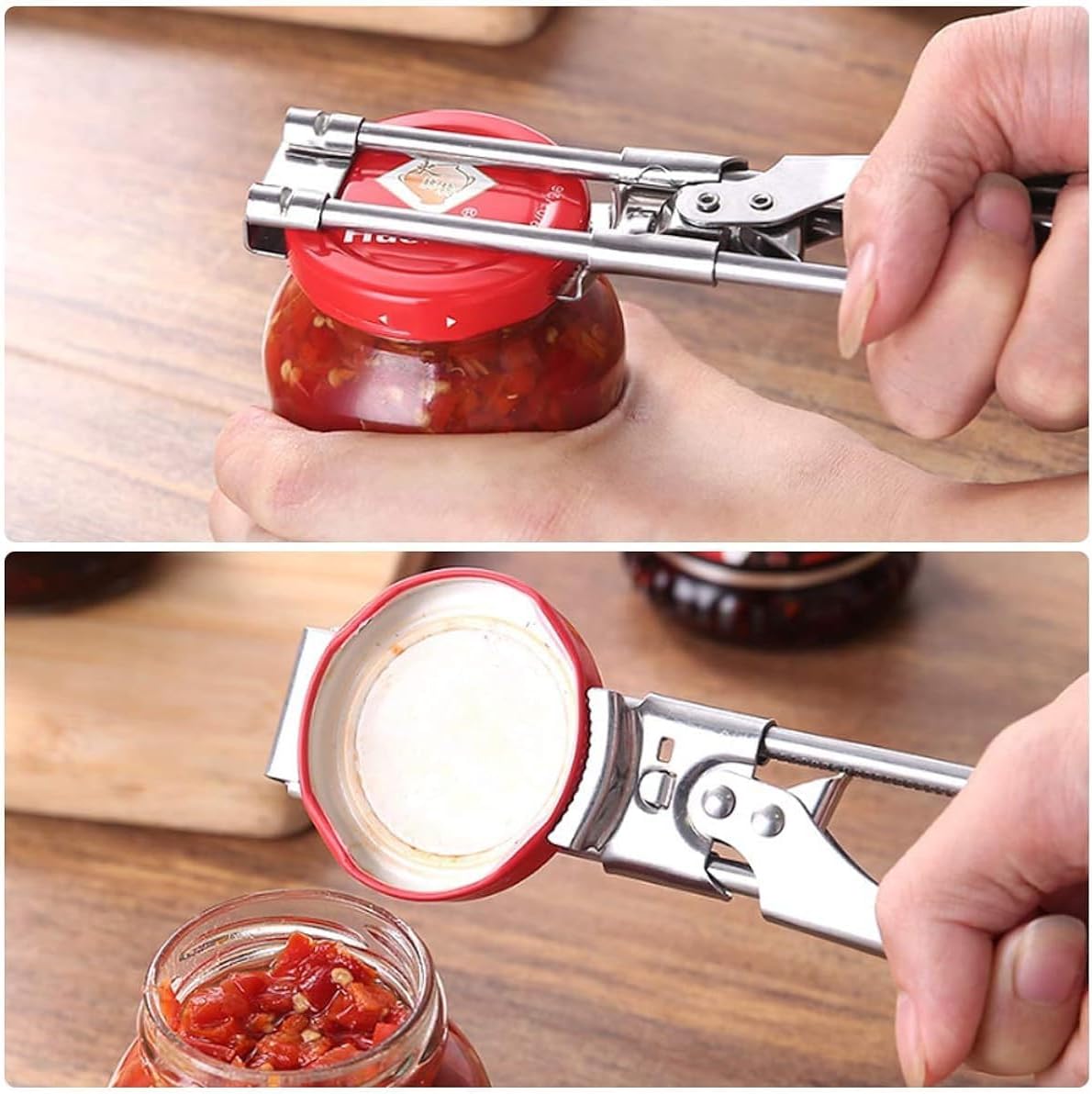 zengxiaoyun® Master Jar & Bottle Opener, Adjustable Multifunctional Stainless Steel Can Opener Jar Lid Gripper, Manual,Kitchen Accessories