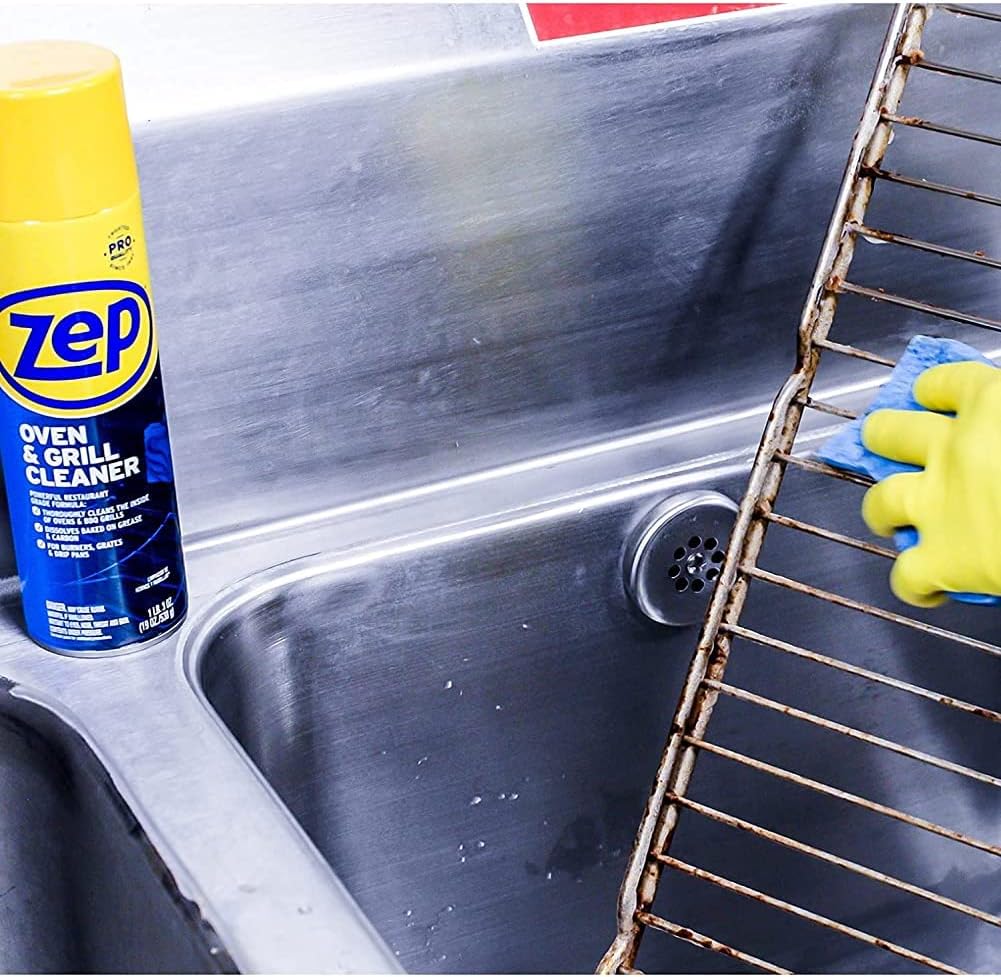 Zep Heavy-Duty Oven and Grill Cleaner - 19 oz (Case of 2) ZUOVGR19 - Dissolves Grease on Contact, on Burners, Grates and Drip Pans
