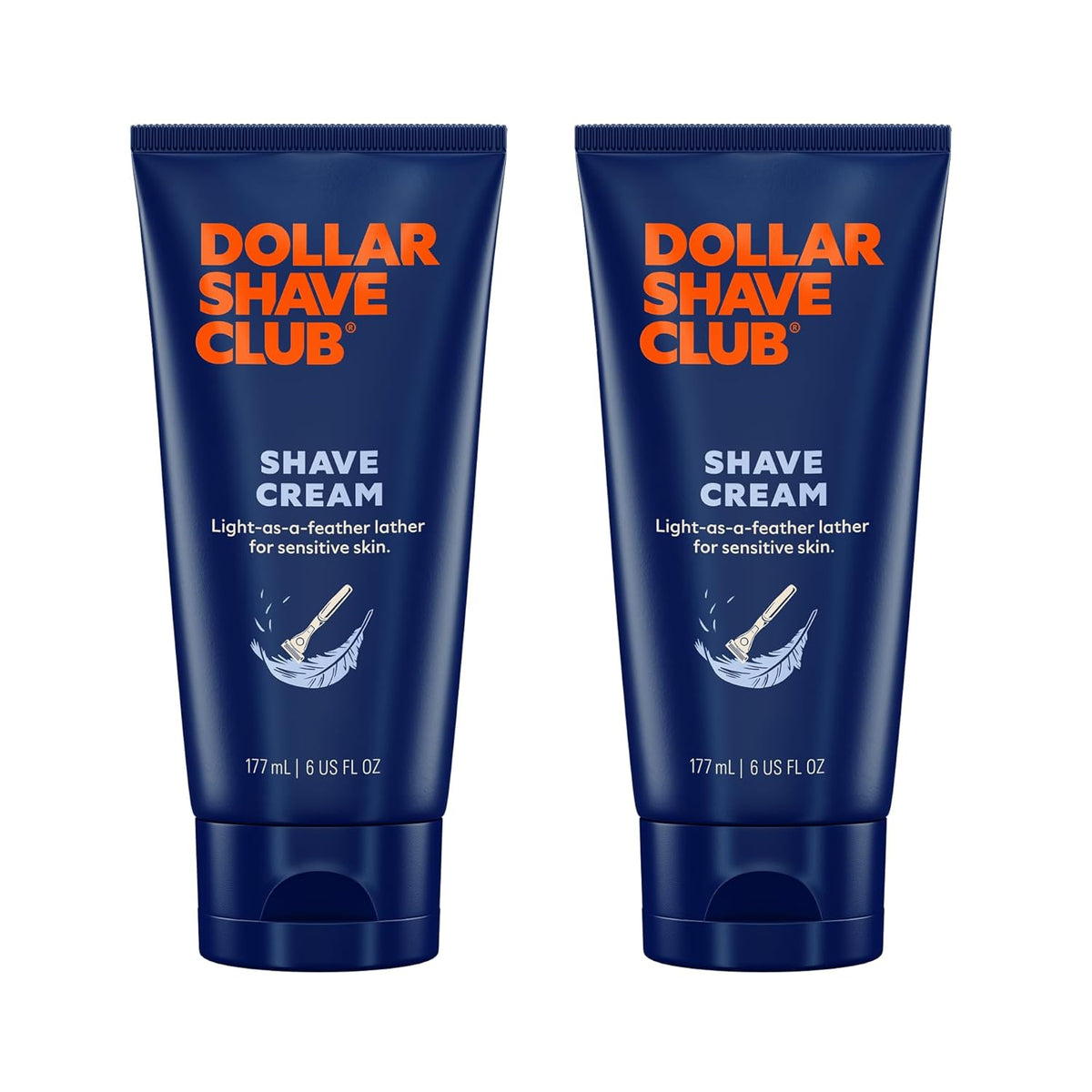Dollar Shave Club | Shave Cream 6 ounce (2 Pack) | Hydrating Shaving Cream for Sensitive Skin