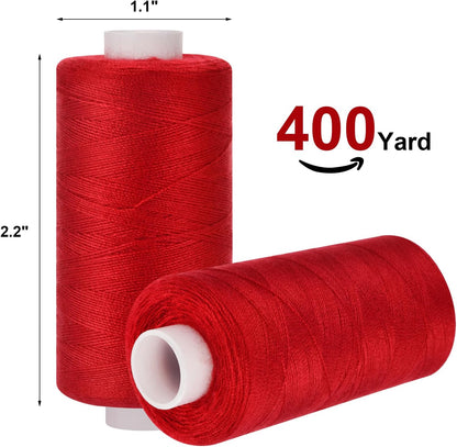 Eoehro 72pcs Sewing Thread Kit, 36 Colors, 400 Yards per Spool Polyester Thread, Prewound Bobbins, Sewing Machine Threads