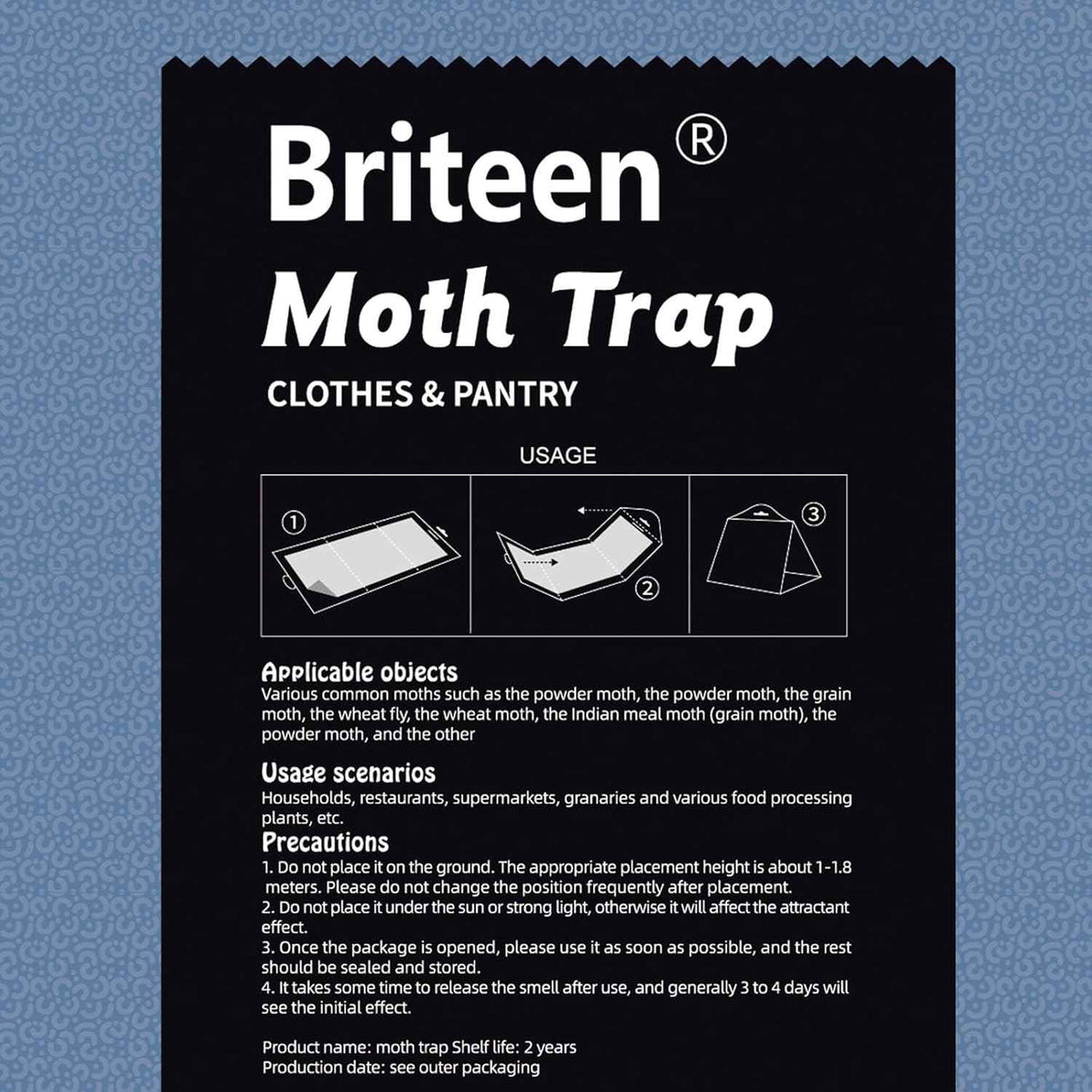 10 pack pantry moth traps with pheromones and glue for safe food and clothing protection