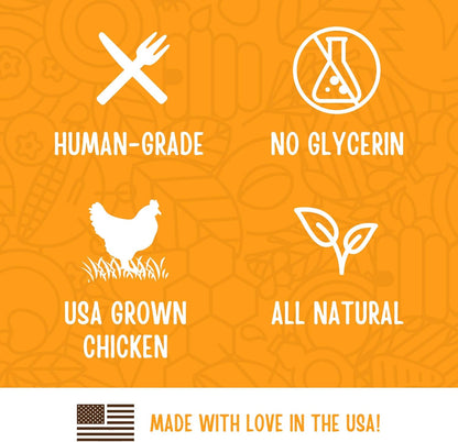 Full Moon Chicken Jerky Healthy All Natural Dog Treats Human Grade Made in USA Grain Free, 1.5 Pound (Pack of 1)