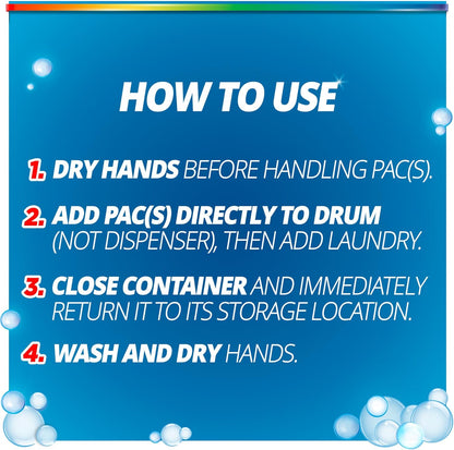 Purex 4-in-1 Oxi Power + Odor Fighter Laundry Detergent Pacs, Fresh Morning Burst, 56 Count