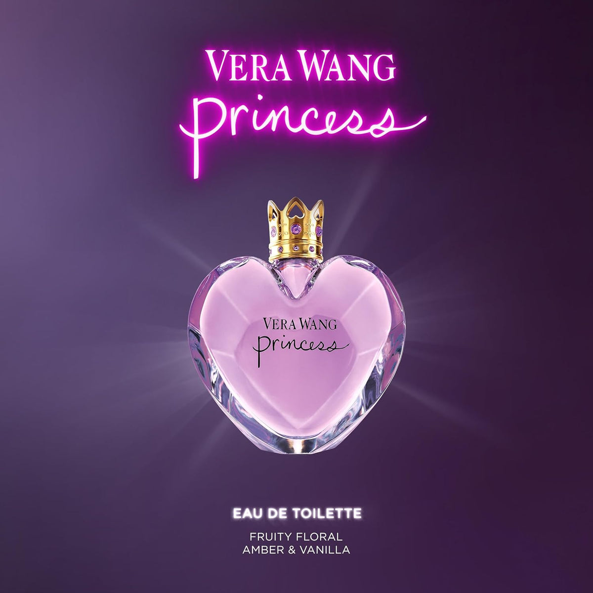 Vera Wang Princess Eau de Toilette 3.4 fl oz (Pack of 1), Notes of Apple, Quava, and Vanilla, Women's Fragrance, Long Lasting, Everyday Fragrance, Travel Size