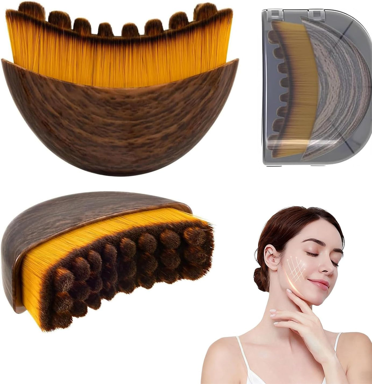 New Lymphatic Contour Face Brush，Lymphatic face Brush for Sculpting – Anti-Puffiness Detox & Lift Improves Skin Glow，Ergonomically Designed to Fit The Skin Precisely and Relieve Fatigue
