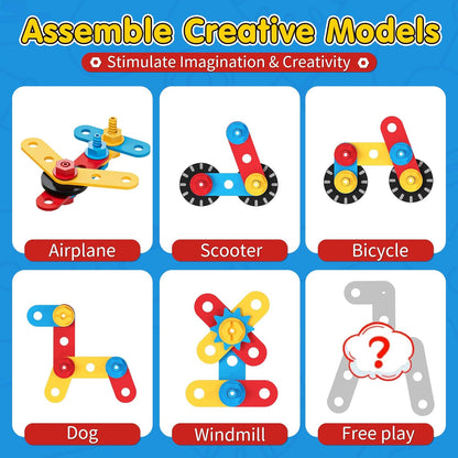 Montessori Kids Tool Set, Wooden Toddler Tool Bench Educational Toys for Ages 2-4, 2 Year Old Boy Gift for Birthday Christmas, STEM Pretend Play Tool Box, Learning Developmental Construction Toys