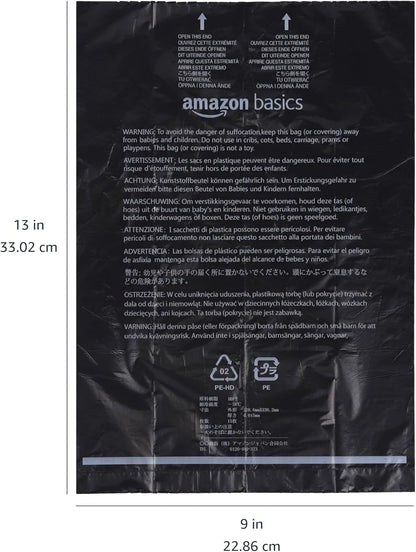 Amazon Basics Dog Poop Bags with Dispenser, 300 Count, Enhanced for Guaranteed Leakproof, Unscented, Includes Leash Clip