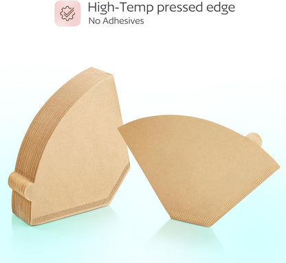 100 Count #4 Unbleached Paper Coffee Filters for Cuisinart, Ninja, BLACK+DECKER & other 8-12 Cup Coffee Makers - Perfect Paper Filter for Pour Over and Drip Coffee