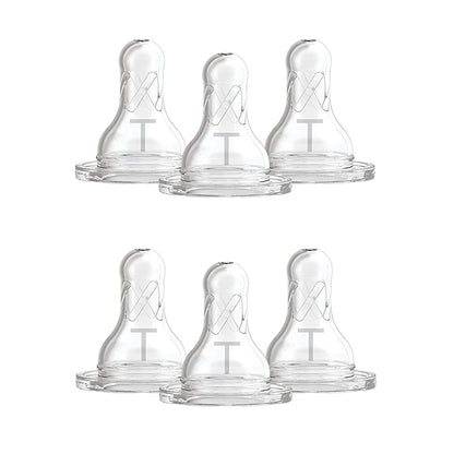 Dr. Brown's Natural Flow Baby Bottle Nipple Level T - Newborn, Slower Flow - 6pk - 0m+