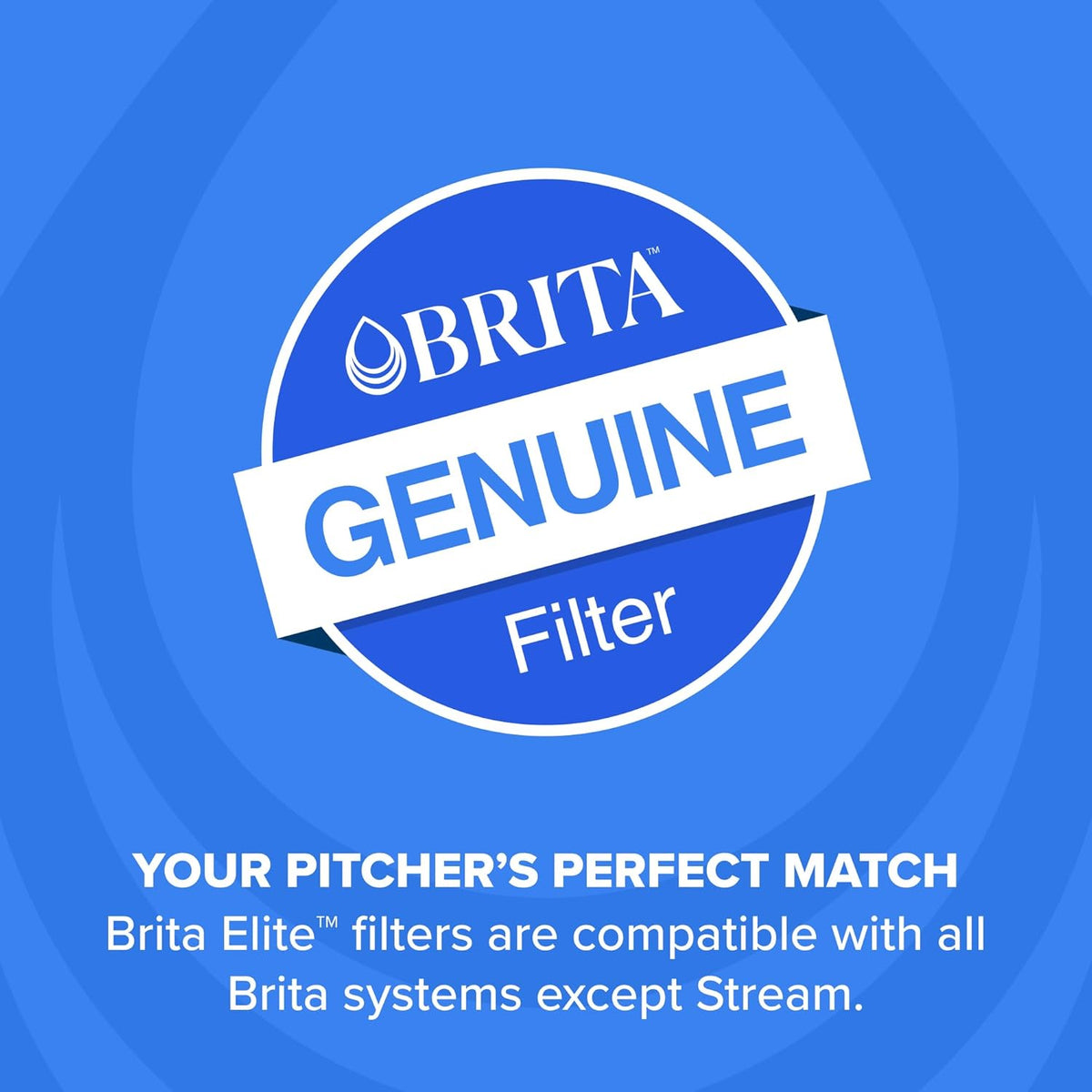 Brita Filter Replacements for Water Pitchers and Dispensers, Elite, NSF Certified to Remove 99% of Lead, 2 Count, Blue